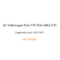Calandre Volkswagen Polo 6 AW 2018-2025 Nid d'Abeille Barre Rouge
