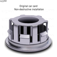 Cache-Moyeux LED Flottants Lumineux, Set de 4, Mercedes, BMW, Audi, VW, Toyota, Lexus, Hyundai, Sans Batterie