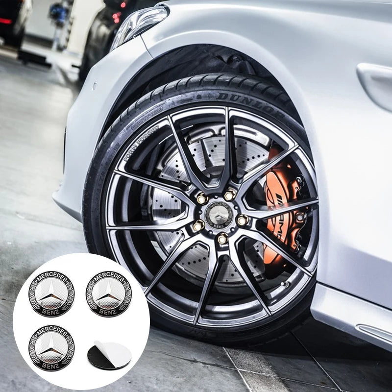 Autocollants Emblème de Moyeu Mercedes AMG 56mm 60mm 65mm — vue de profil