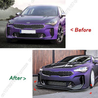 Lame Avant Kia Stinger GT 2018-2023 Noir Brillant
