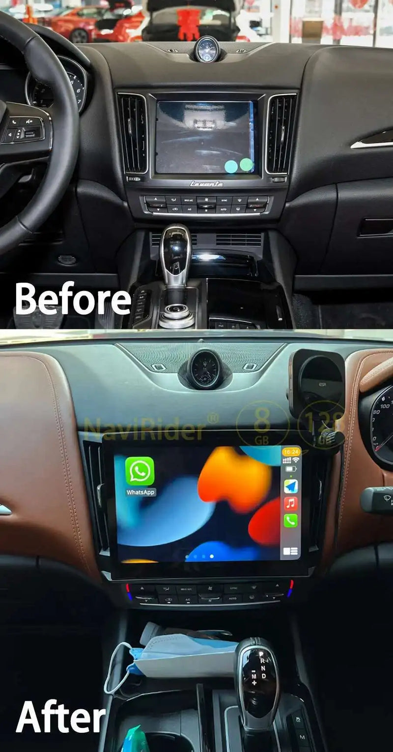 Autoradio Android 14 Maserati Levante 2017-2024 Écran 10,26 pouces CarPlay GPS Bluetooth