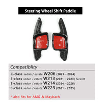 Palette au Volant Mercedes Classe C W206, Classe E W213 et W214, Classe S W223 en Fibre de Carbone
