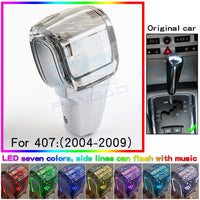 Pommeau de Vitesse Peugeot Cristal LED 7 Couleurs pour Boîte Automatique 206 207 307 308 3008 2008 RCZ