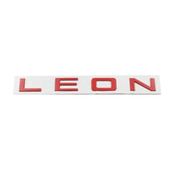 Emblème Lettres LEON 3D en Alliage de Zinc pour Seat Leon MK1 à MK6 et FR, Capitales ou Manuscrit, 5 Coloris