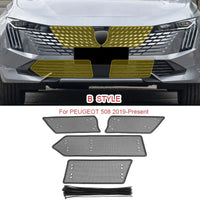 Filet de Calandre Peugeot 508 2019-2025 Anti-Insectes, Grille de Protection en Maille Métal, Style A ou B