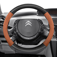 Housse de Volant Citroën Daim et Texture Carbone C3 C4 X Berlingo C5 Aircross Jumper Spacetourer Ami X