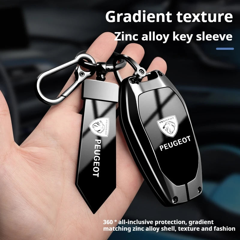 Coque de Clé Peugeot Dégradé Alliage de Zinc Clé Fixe ou Repliable