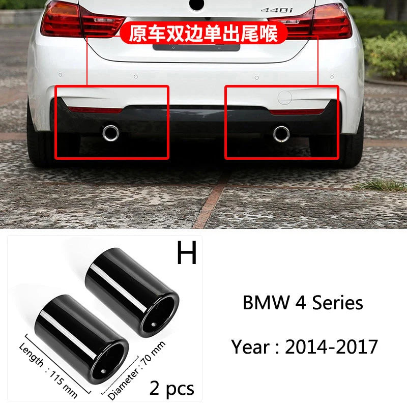 Embout d'Échappement BMW F20 F30 F32 X1 Acier Inoxydable — vue en situation