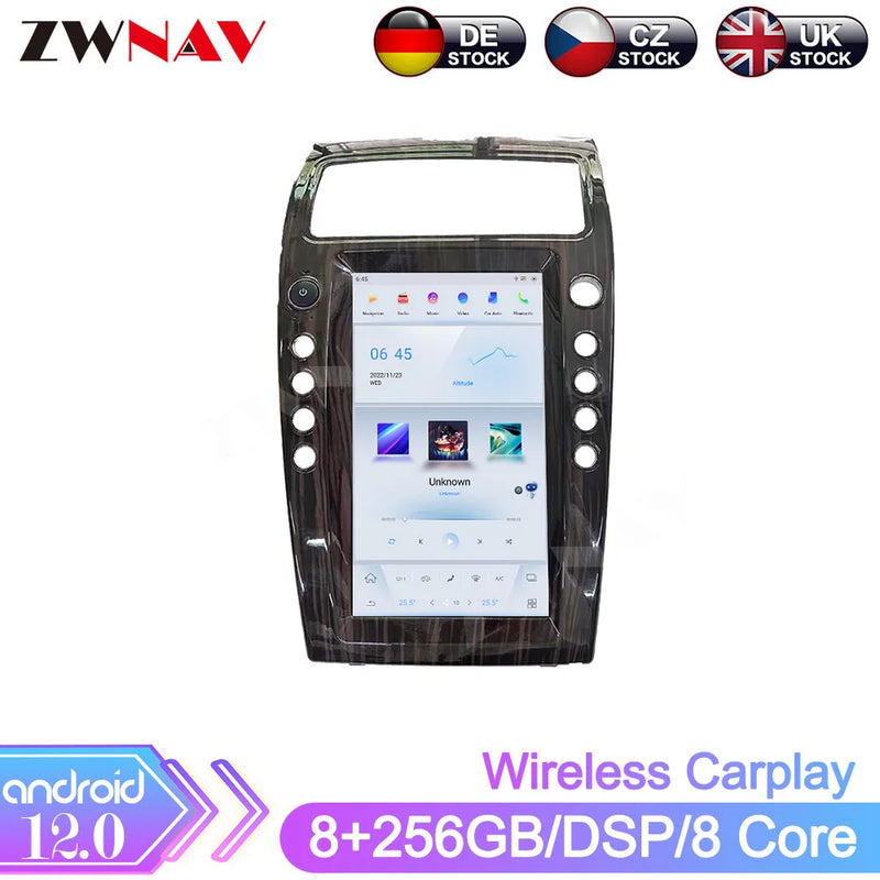 Autoradio Android Maserati Quattroporte 2004-2007 Écran Vertical 13,9 pouces CarPlay Sans Fil GPS DSP