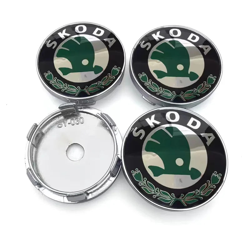 Cache-Moyeux Skoda Octavia Fabia Superb 56mm 60mm Anti-Poussière — exemple de montage