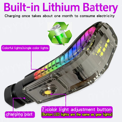 Pommeau de Vitesse LED Cristal 7 Couleurs Universel