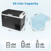 Réfrigérateur de Voiture Patbrela 20 L 40 L 45 L Compresseur 12/24 V avec Contrôle par Application