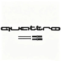 Logo Quattro Audi 42 cm pour Calandre en ABS, 4 Finitions, A3 A4 A5 A6 A7 A8 Q3 Q5 Q7 RS