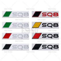 Emblème de Coffre Audi S8, Q8 et SQ8 Adhésif en Alliage de Zinc, 18 Versions Colorées