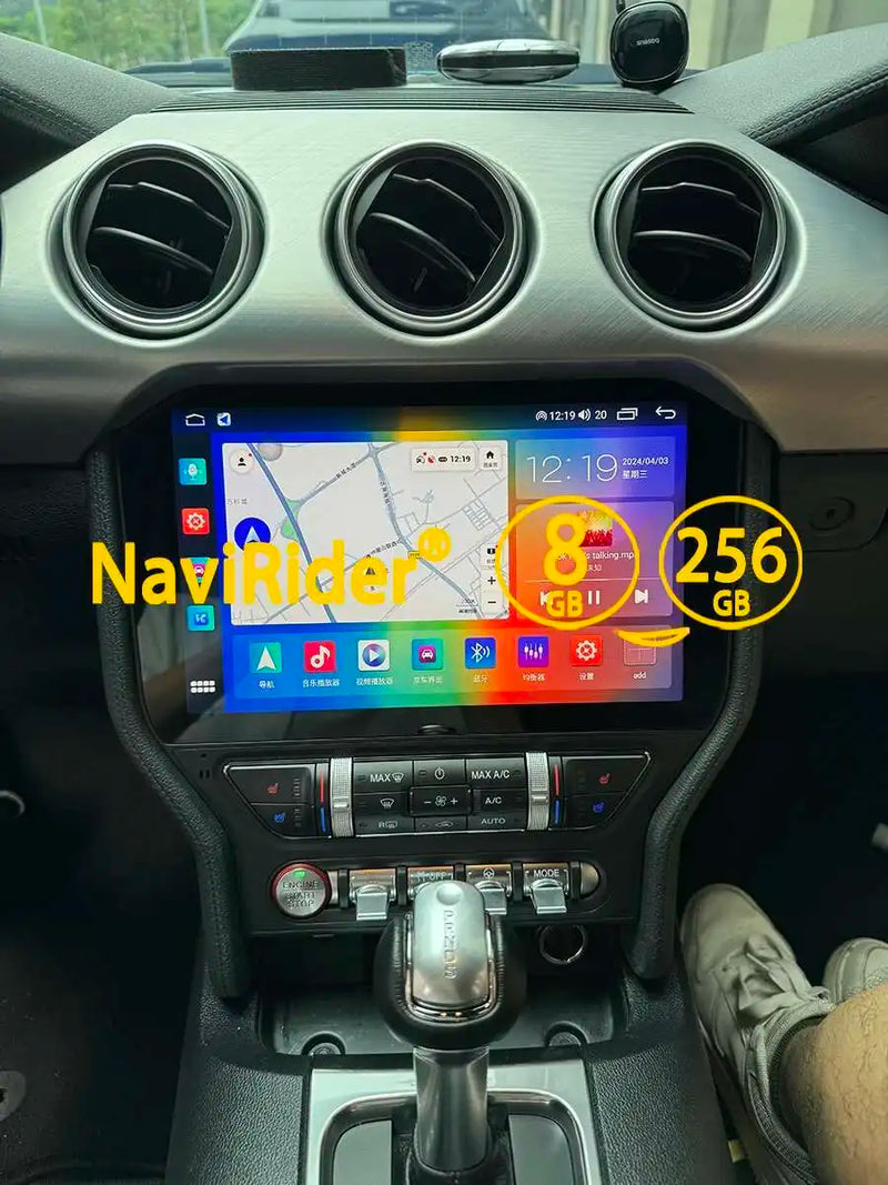 Autoradio Android Ford Mustang 2015-2021 Écran QLED Double Système CarPlay GPS DSP
