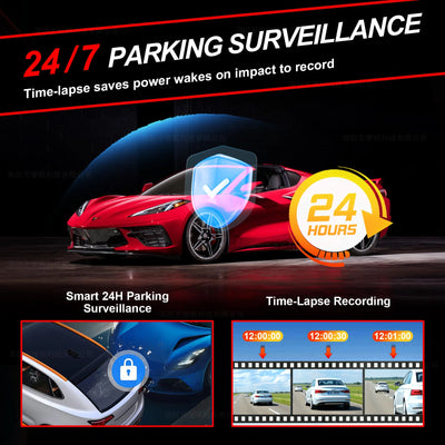 Dashcam 4K Double Canal H265 GPS Vision Nocturne