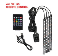 Éclairage d'Ambiance LED 8 Couleurs Télécommande Voiture