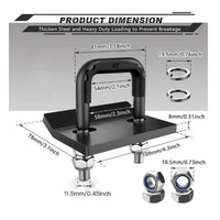 Pince d'Attelage 2,5 Pouces Anti-Vibration Acier