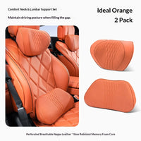 Coussin de Nuque et Soutien Lombaire Voiture Universel — détail de fixation