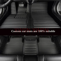 Tapis de Sol Cuir PU Rayé 5D Sur Mesure Volvo XC40 V60 V90 2016-2023 5 Places ou 1 Pièce