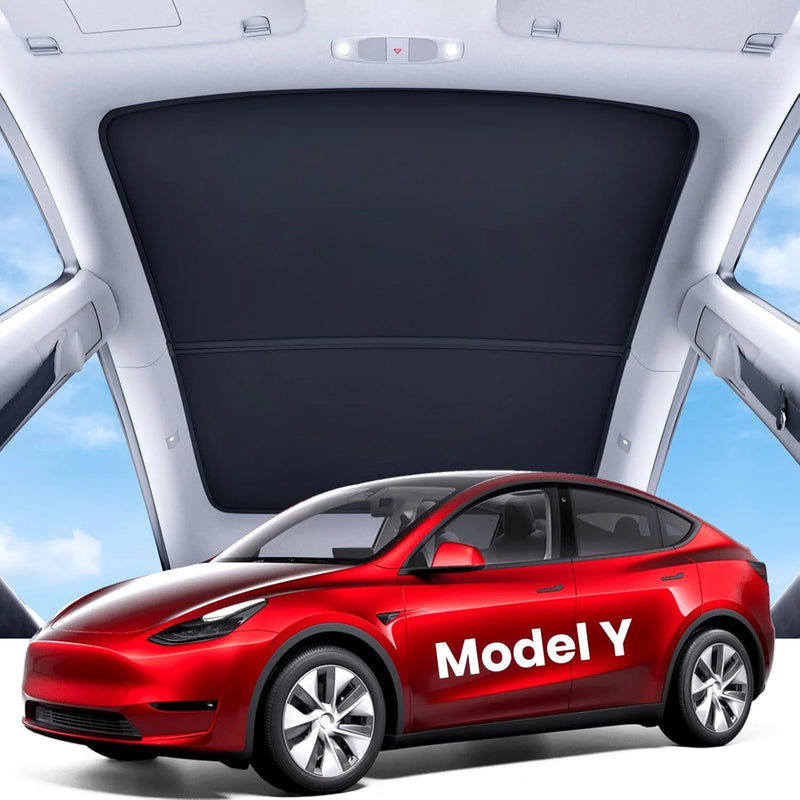 Pare-Soleil Toit Vitré Tesla Model 3 Highland Model Y Juniper 2 Pièces Tissu Isolant