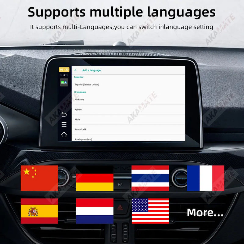 Boîtier CarPlay Sans Fil Android Auto Mini Clé USB Vidéo en Streaming