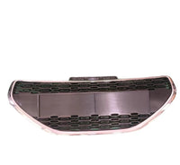 Calandre Peugeot 208 2014-2023 Grille Centrale de Pare-Chocs Avant avec Cadre Chromé, ABS