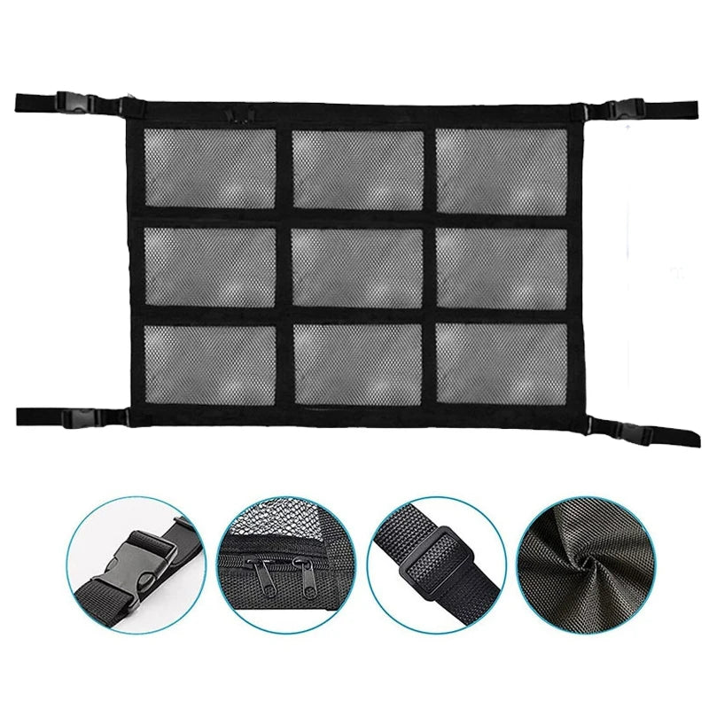 Rangement de Toit Filet de Plafond Voiture Grande Capacité