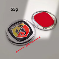 Emblème Fiat 500 Abarth Logo 85 95 100 120 mm pour l'Avant et le Coffre Arrière Autocollant