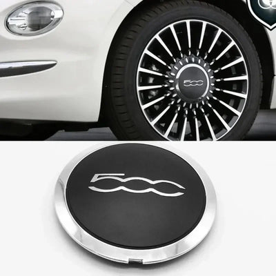 Cache-Moyeux Fiat 500 133mm Argent Anti-Poussière