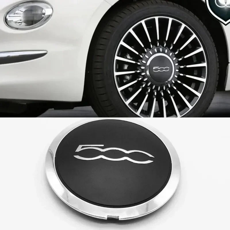 Cache-Moyeux Fiat 500 133mm Argent Anti-Poussière — vue d'ensemble