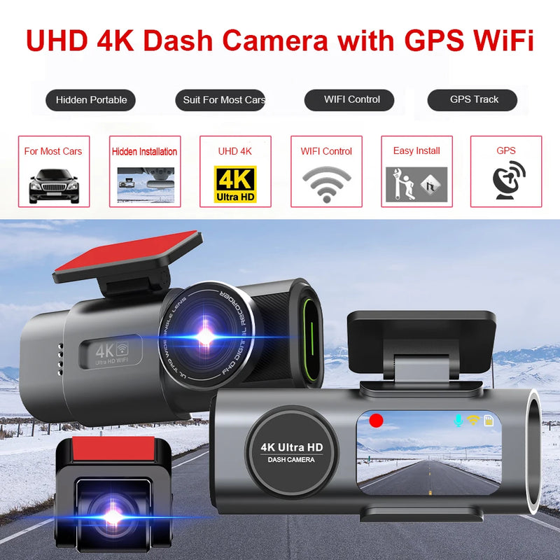 Dashcam E-ACE B53P 4K GPS Wi-Fi Night Vision