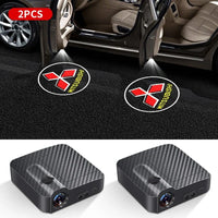 Projecteur de Porte Mitsubishi sans Fil Logo LED pour Pajero Outlander XL Montero Lancer Triton L200
