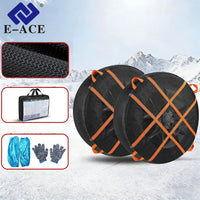 Chaussettes à Neige Voiture E-ACE Textile Antidérapantes SUV et Camionnette 2 Paires