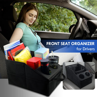 Organisateur de Coffre Voiture Pliable 6 Poches Noir