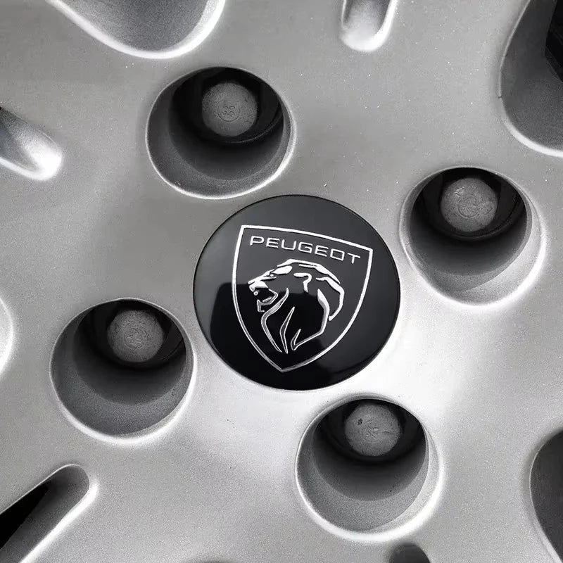 Cache-Moyeux Peugeot 60 mm Lion 2021 ou Classique Lot de 4