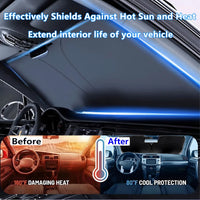 Pare-Soleil Pare-Brise Voiture Pliable avec Sac de Rangement