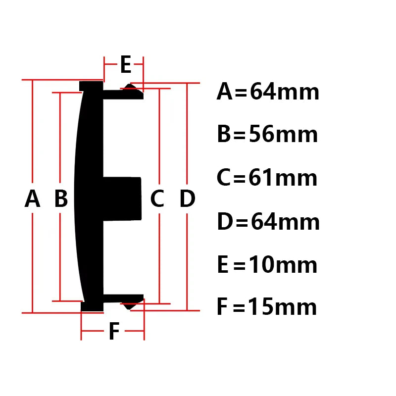 Cache-Moyeux Universels Vierges 64 mm Chromé ou Noir Lot de 4