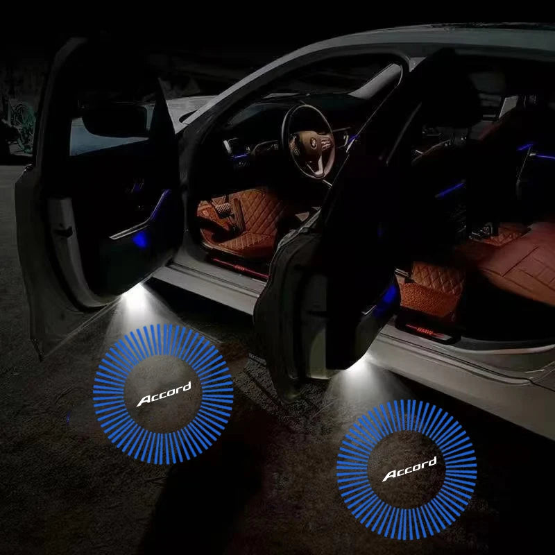 Projecteur Porte Honda Accord 9 et 10 2014-2022 LED, Lot de 2, 9 Motifs