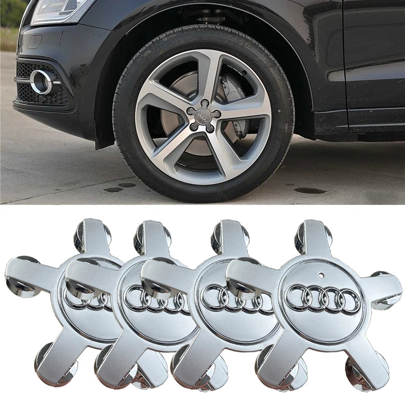 Cache-Moyeux Audi A4 A6 Q5 Q7 135mm 8R0601165 — vue de trois quarts