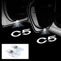 Projecteur Porte Citroën C5 2010-2016 LED, Lot de 2, 7 Motifs, Remplacement Direct