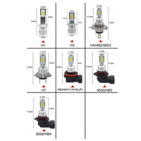Ampoules LED CSP 80W H7 H4 6000K
