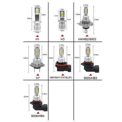 Ampoules LED CSP 80W H7 H4 6000K
