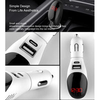 Purificateur d'Air Voiture Ioniseur Chargeur USB Type-C