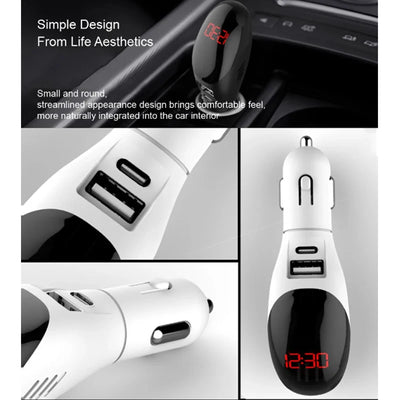 Purificateur d'Air Voiture Ioniseur Chargeur USB Type-C