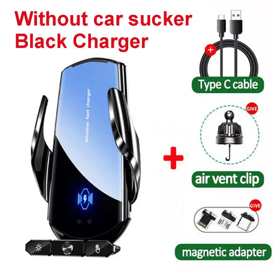 Support Téléphone Chargeur Sans Fil Automatique Ventouse Universel