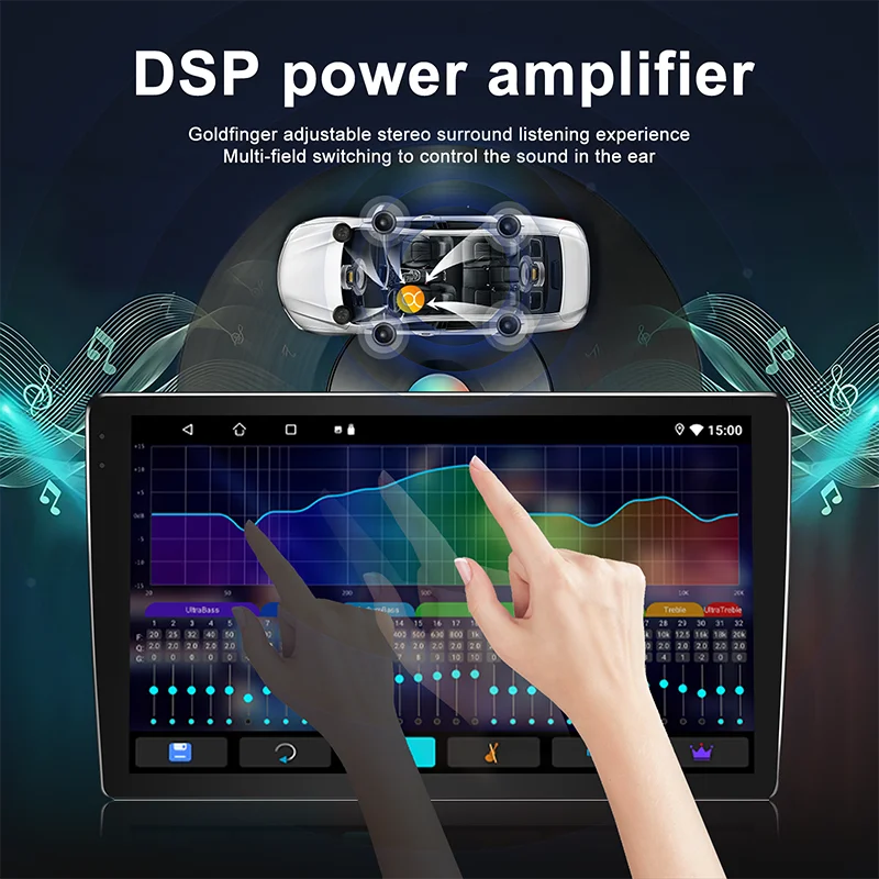 Autoradio Android 10 Pouces Jeep Wrangler JK 2007-2016 CarPlay et Android Auto Sans Fil GPS