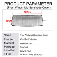 Pare-Soleil Isolant Pare-Brise Suzuki Jimny JB64 JB74 2019-2025