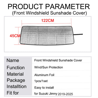 Pare-Soleil Isolant Pare-Brise Suzuki Jimny JB64 JB74 2019-2025