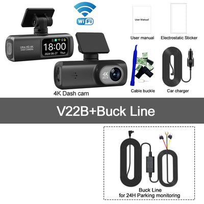 Dashcam Kocam V21 4K GPS Wi-Fi Double Objectif